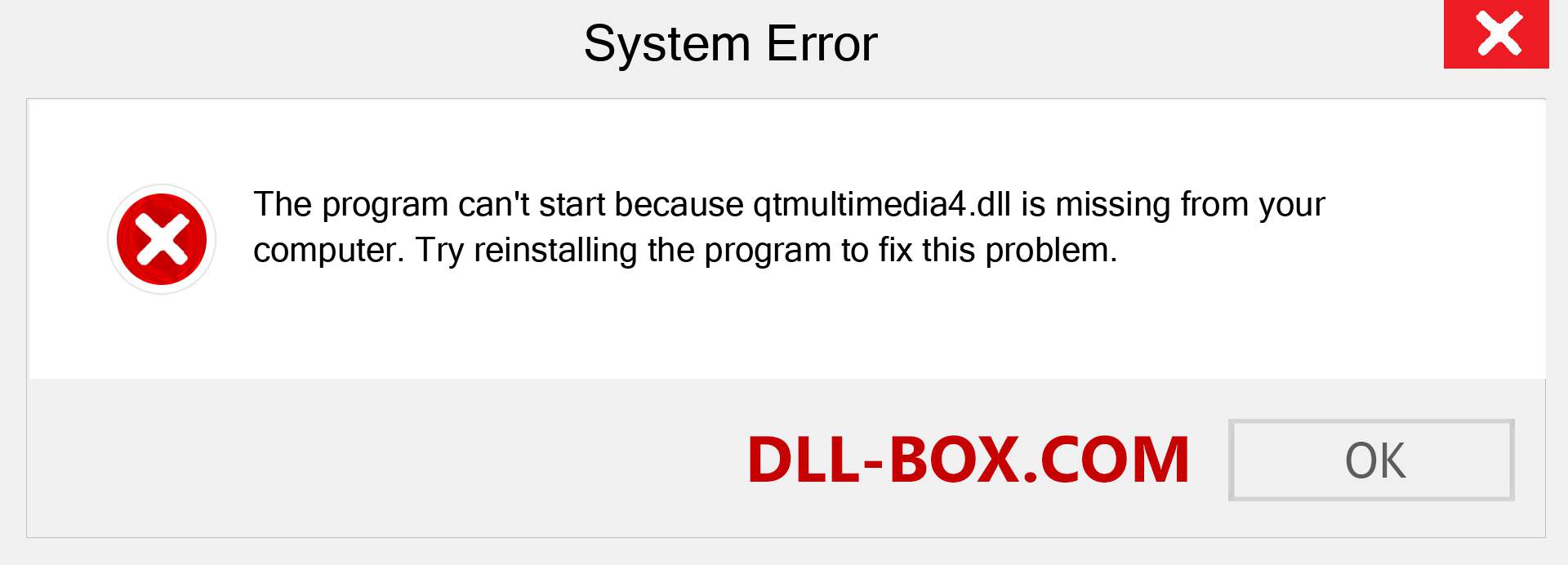  qtmultimedia4.dll file is missing?. Download for Windows 7, 8, 10 - Fix  qtmultimedia4 dll Missing Error on Windows, photos, images